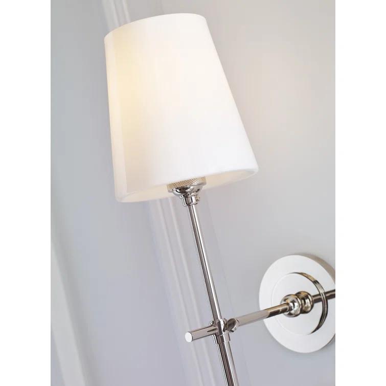 Elegant Outdoor Direct Wired Nickel Wallchiere, 14.5" Height