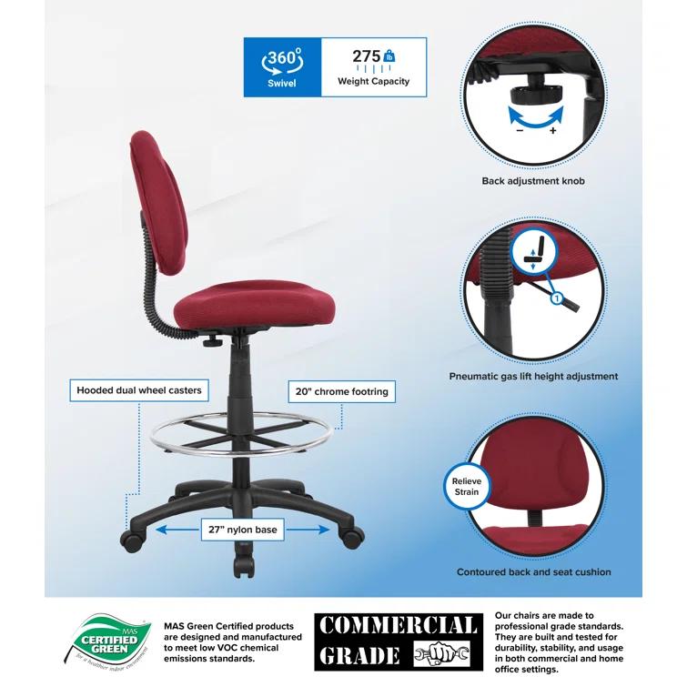 Polyester / Polyester Blend Drafting Chair