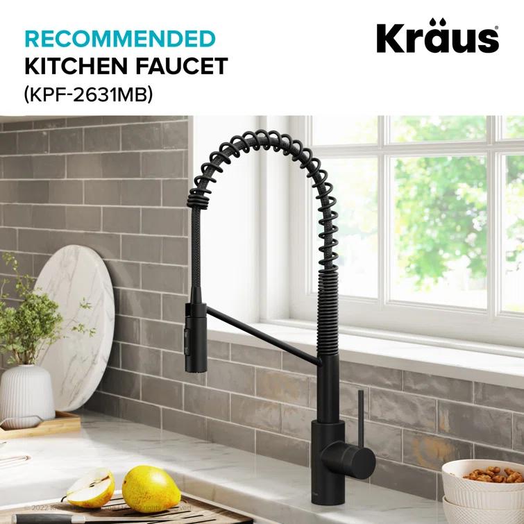 KRAUS Kore Drop-In Workstation 16 Gauge Stainless Steel Single Bowl Kitchen Sink with Accessories