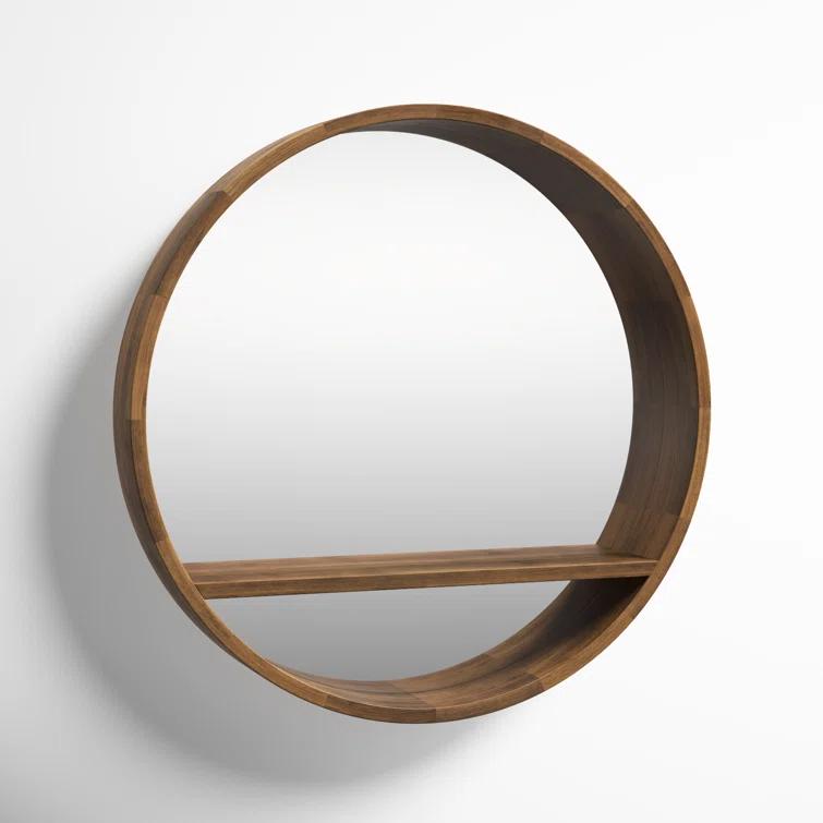 Shane Flat Wall Mirror with Shelves