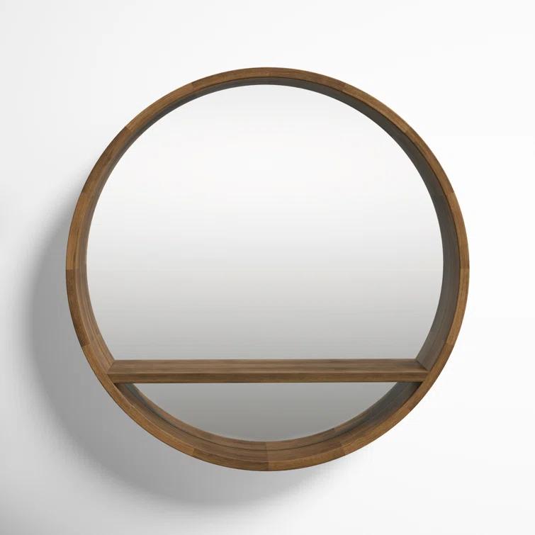 Shane Flat Wall Mirror with Shelves
