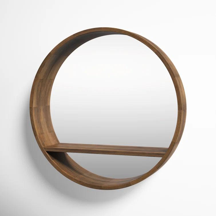 Shane Flat Wall Mirror with Shelves