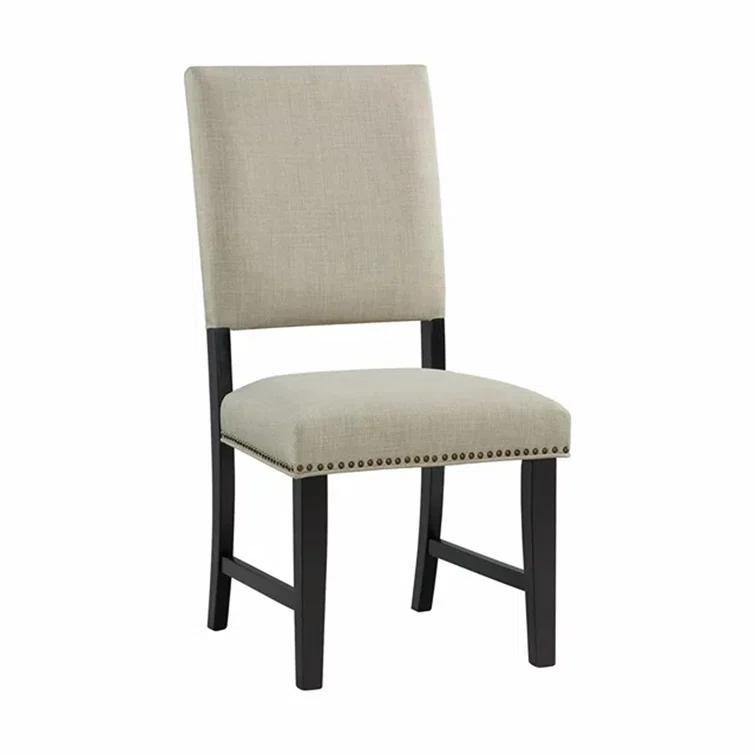 Laudine Solid Wood Side Chair in Taupe