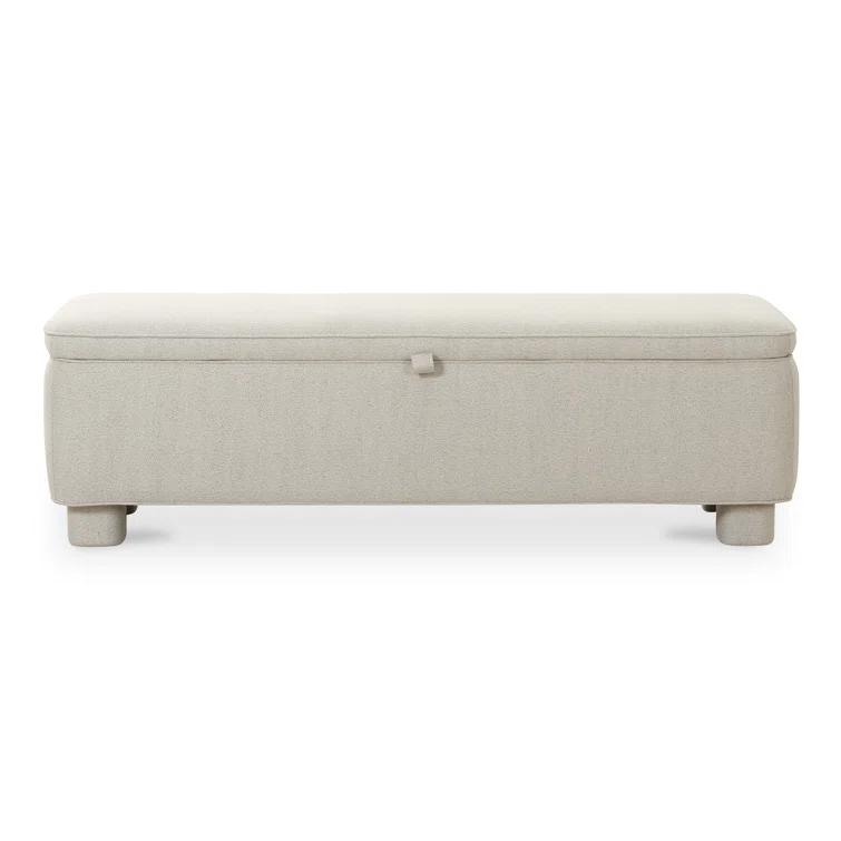 Asner Storage Bench - Light Gray