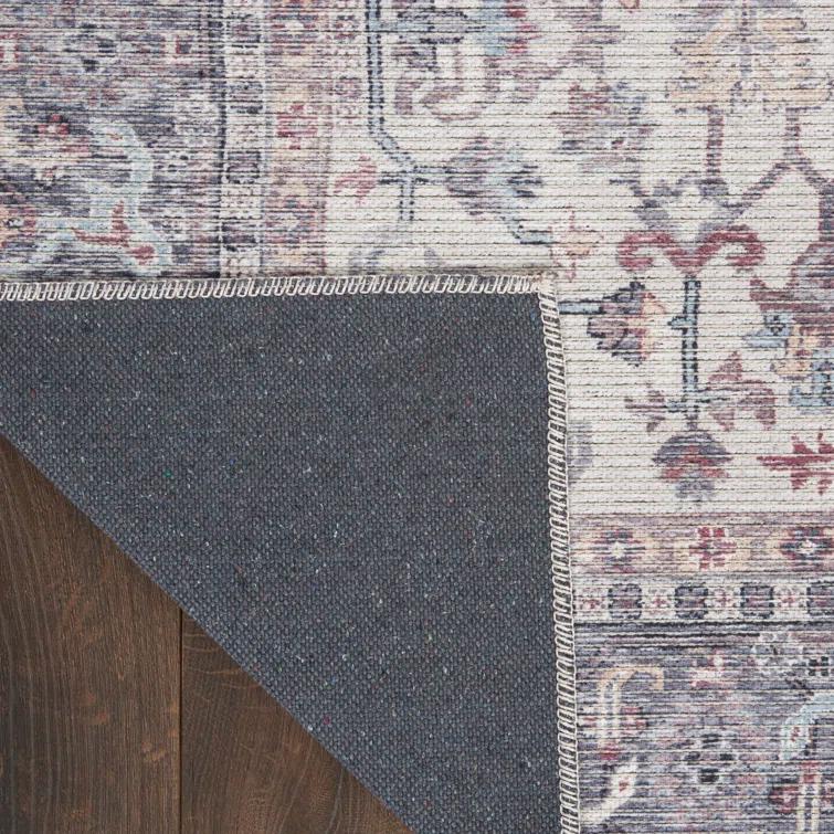 Machine Washable Oriental Gray Area Rug