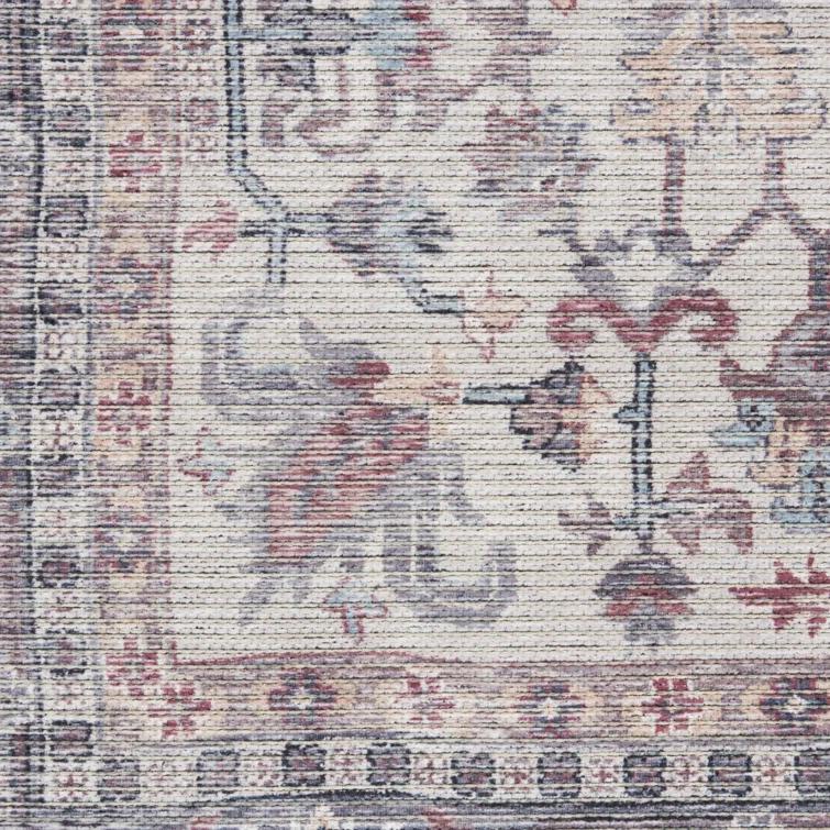 Machine Washable Oriental Gray Area Rug