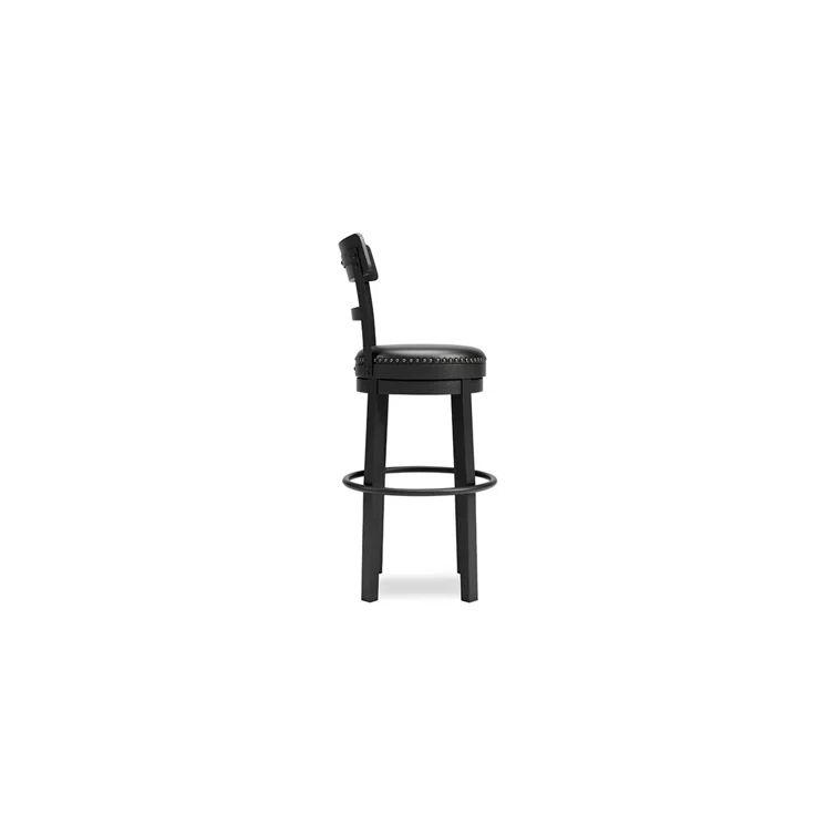 August Grove® Daiah Swivel Upholstered Counter Stool with Solid Wood Frame
