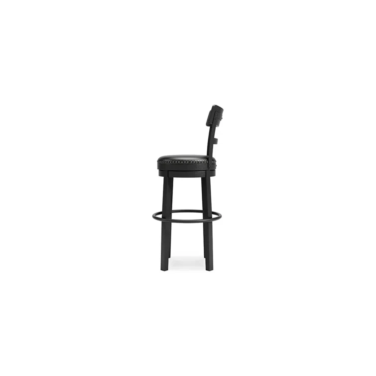 August Grove® Daiah Swivel Upholstered Counter Stool with Solid Wood Frame