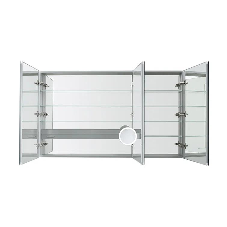 Royale Medicine Cabinet with Electrical Outlets, Defogger, Adjustable LED 3X Magnifying Mirror