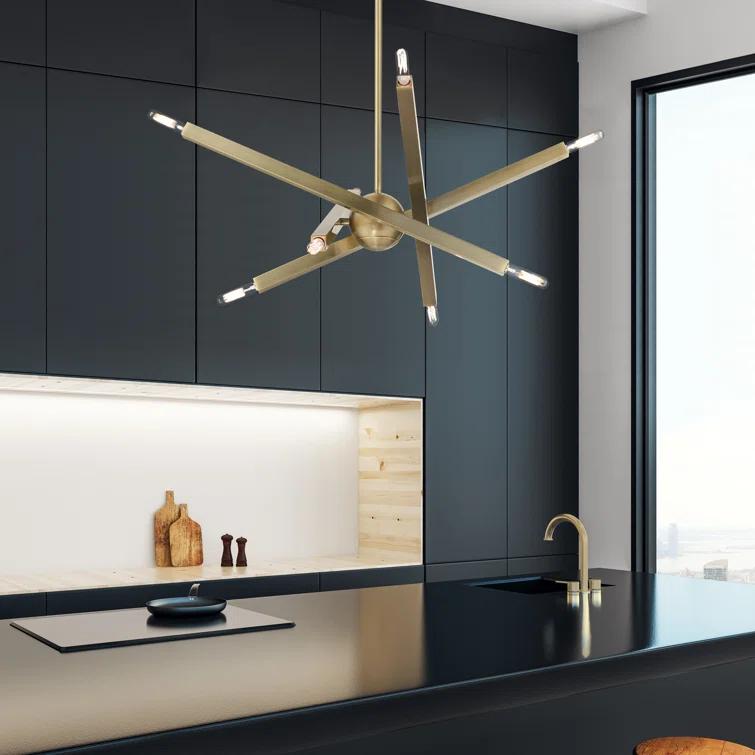 Mercury Row® Lydia 8 - Light Dimmable Modern Linear Chandelier