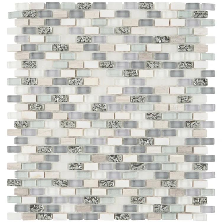 Paradox 0.37" x 0.62" Natural Stone Mosaic Tile