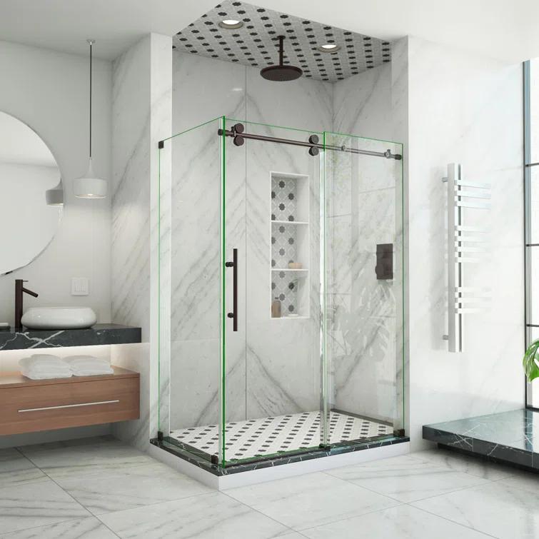 DreamLine Enigma-XO 34 1/2 in. D x 50-54 in. W x 76 in. H Frameless Shower Enclosure