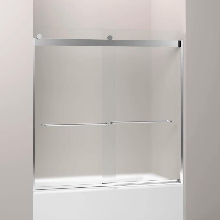 Levity 59.63" x 59.75" Bypass Bath Door with CleanCoat® Technology