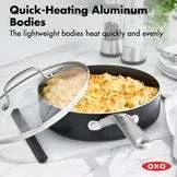 OXO Agility Non-Stick Aluminum Saute Pan with Lid
