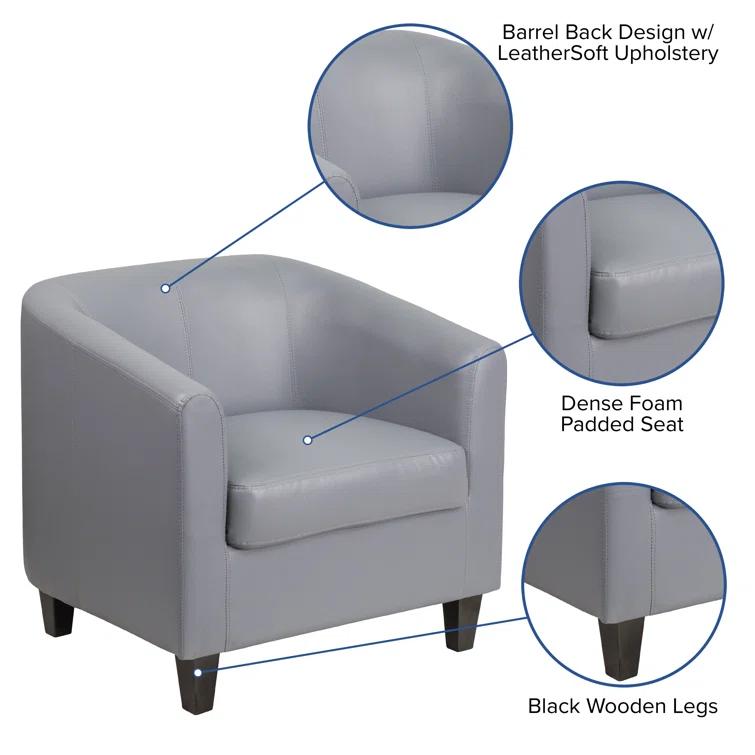 Flash Furniture Katie LeatherSoft Lounge Chair with Sloping Arms