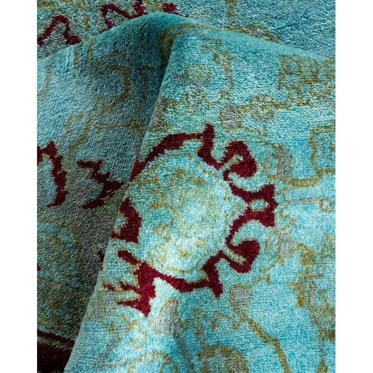 Isabelline Osbaldo One-of-a-Kind 4' 0" X 6' 4" New Age Wool Area Rug Blue