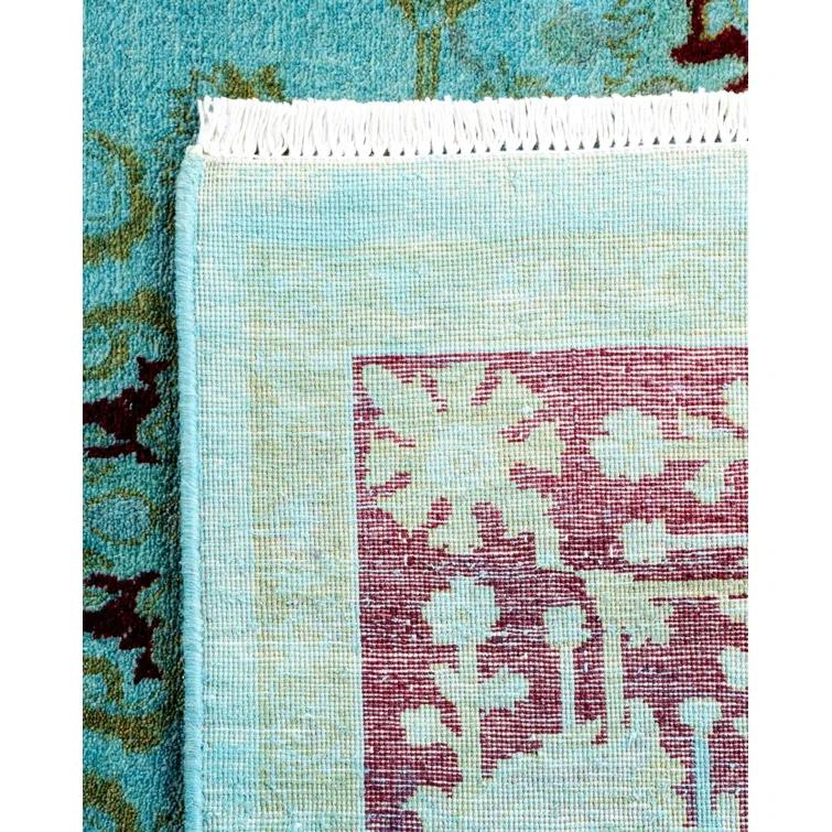 Isabelline Osbaldo One-of-a-Kind 4' 0" X 6' 4" New Age Wool Area Rug Blue
