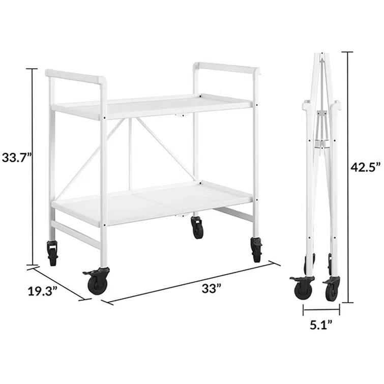 COSCO Indoor/Outdoor Folding Serving Cart with Wheels