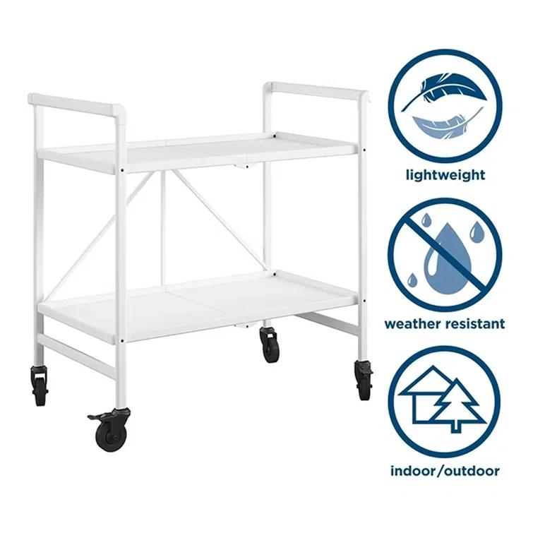 COSCO Indoor/Outdoor Folding Serving Cart with Wheels