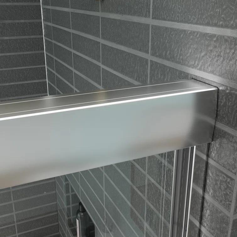 56" -60" W x 70" H Double Sliding Frameless Shower Door with Clear Glass