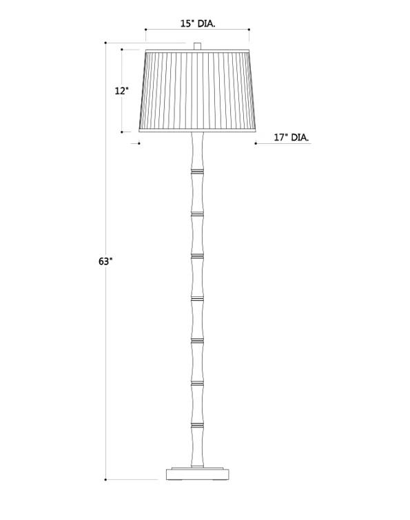 Port 68 Lauderdale 63'' Black Crackle Traditional Floor Lamp