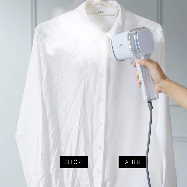 SALAV Quicksteam Travel Garment Steamer with 10-Second Heating Time and Brush Creaser Attachment