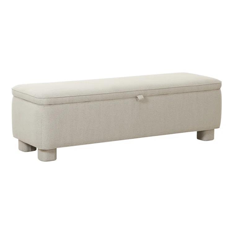 Asner Storage Bench - Light Gray