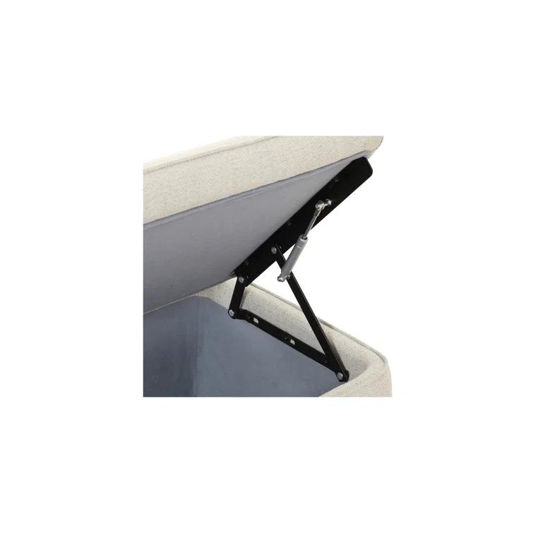 Asner Storage Bench - Light Gray