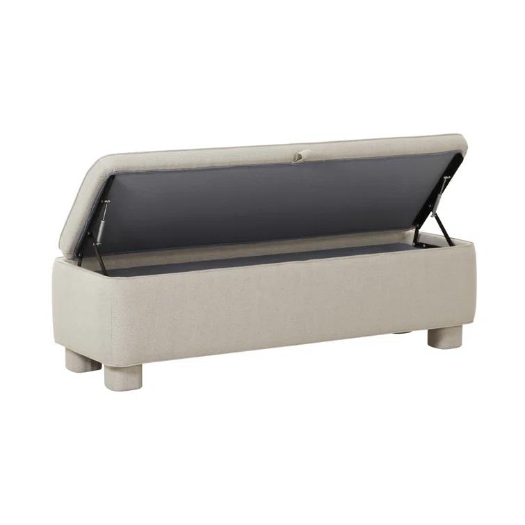 Asner Storage Bench - Light Gray