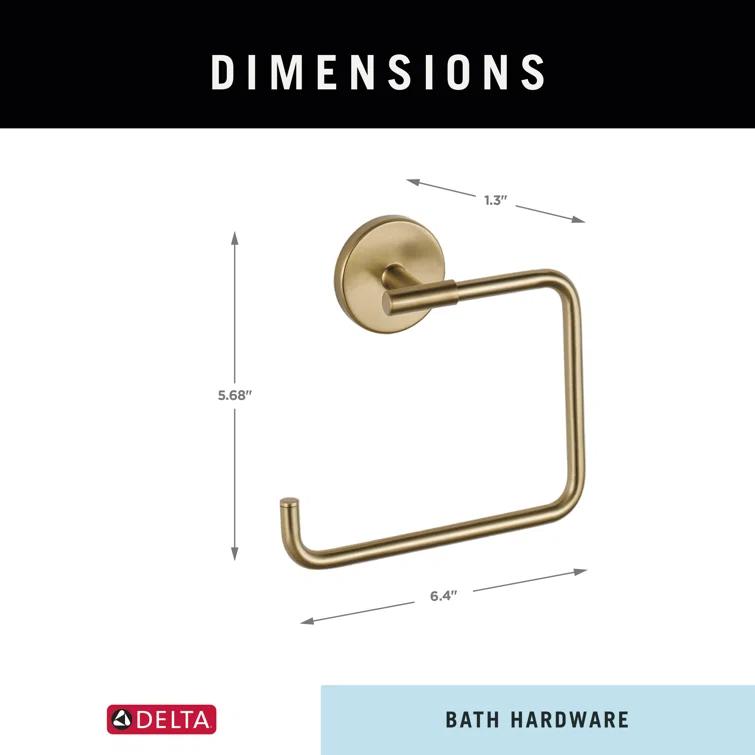 Trinsic Wall Mount Square Open Towel Ring Bath Hardware Accessory