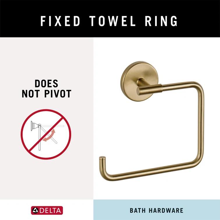 Trinsic Wall Mount Square Open Towel Ring Bath Hardware Accessory