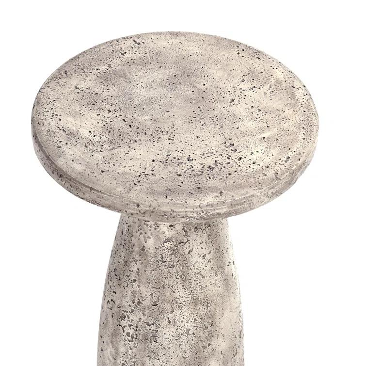 Collins Light Gray Concrete Outdoor Accent Table