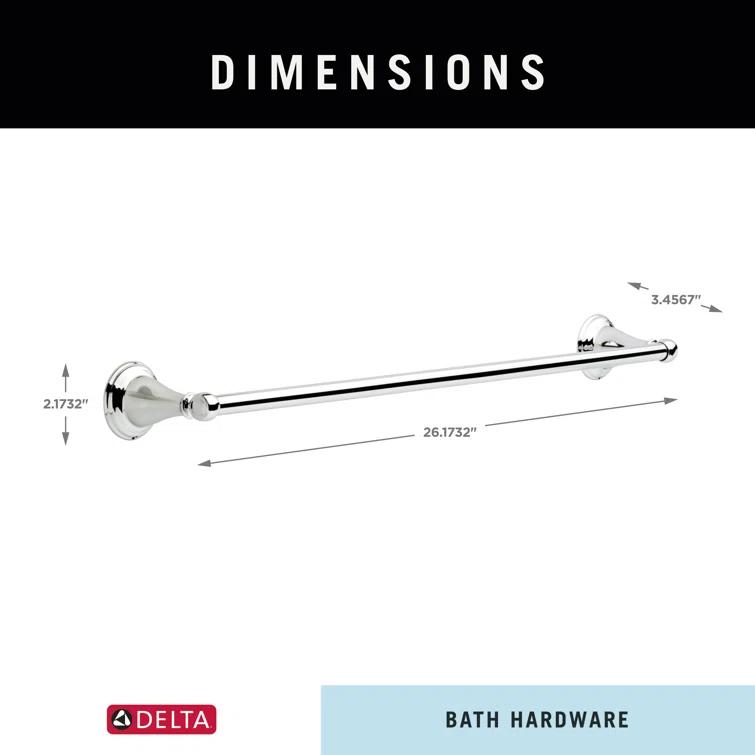 Windemere 24 in. Wall Mount Towel Bar Bath Hardware Accessory