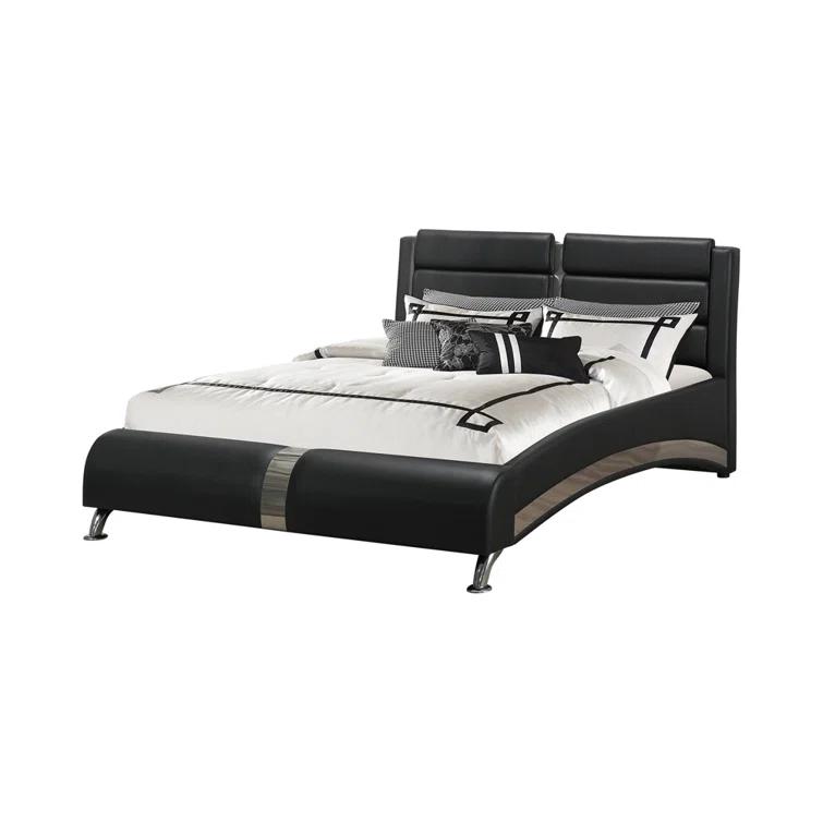 Artimiza Vegan Leather Sleigh Bed