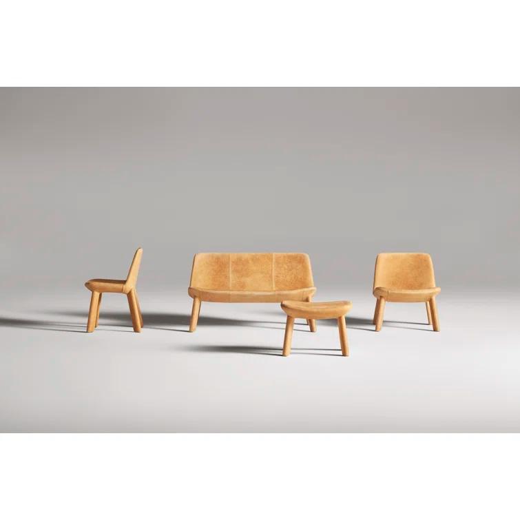 Neat Wool Upholstered Bench