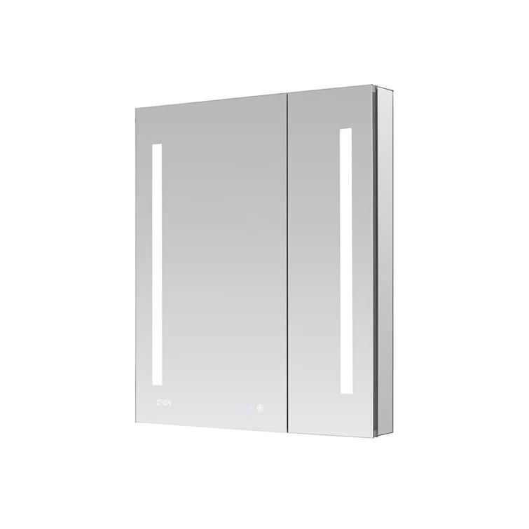 AQUADOM AQUADOM Signature Royale LED Medicine Cabinet with Defogger, Electrical Outlets, Digital Clock, Dimmer, Adjustable LED 3X Magnifying Mirror