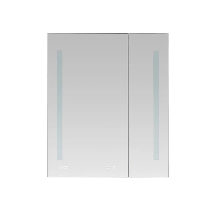 AQUADOM AQUADOM Signature Royale LED Medicine Cabinet with Defogger, Electrical Outlets, Digital Clock, Dimmer, Adjustable LED 3X Magnifying Mirror