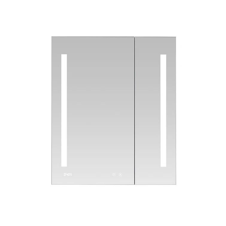 AQUADOM AQUADOM Signature Royale LED Medicine Cabinet with Defogger, Electrical Outlets, Digital Clock, Dimmer, Adjustable LED 3X Magnifying Mirror