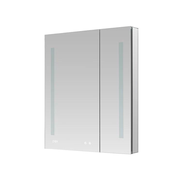 AQUADOM AQUADOM Signature Royale LED Medicine Cabinet with Defogger, Electrical Outlets, Digital Clock, Dimmer, Adjustable LED 3X Magnifying Mirror