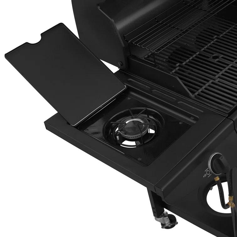 Charbroil 3-Burner Combo Gas & Charcoal Grill with Side Burner