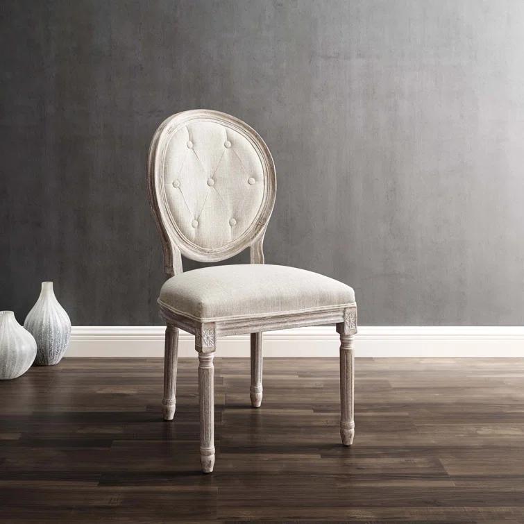 Modway Arise Vintage French Upholstered Fabric Dining Side Chair