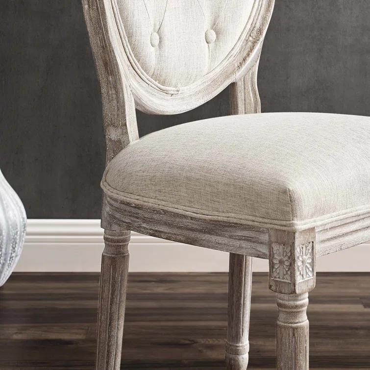 Modway Arise Vintage French Upholstered Fabric Dining Side Chair