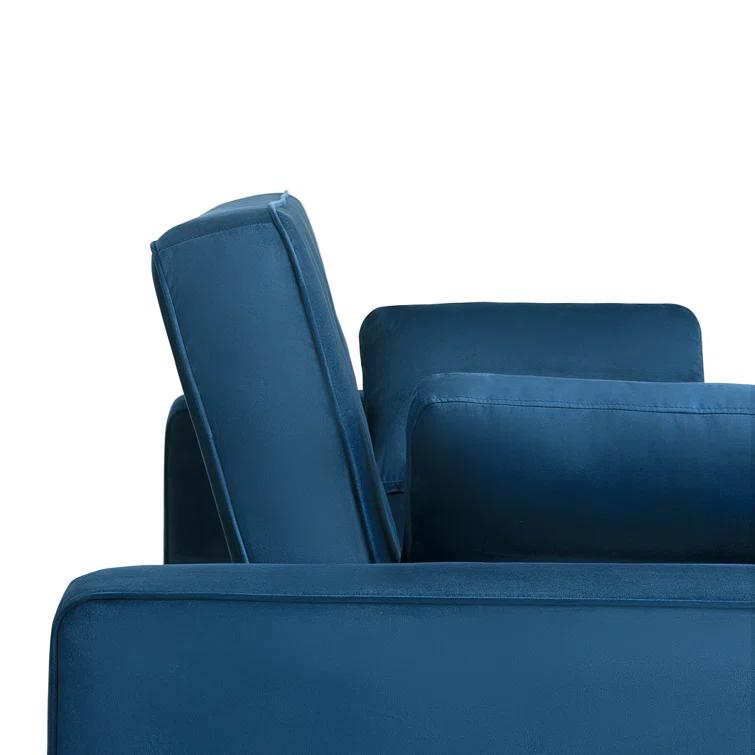 Serta Monroe 72.6" Queen Square Arm Tufted Back Convertible Sleeper Sofa with Cushions