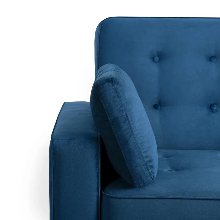 Serta Monroe 72.6" Queen Square Arm Tufted Back Convertible Sleeper Sofa with Cushions