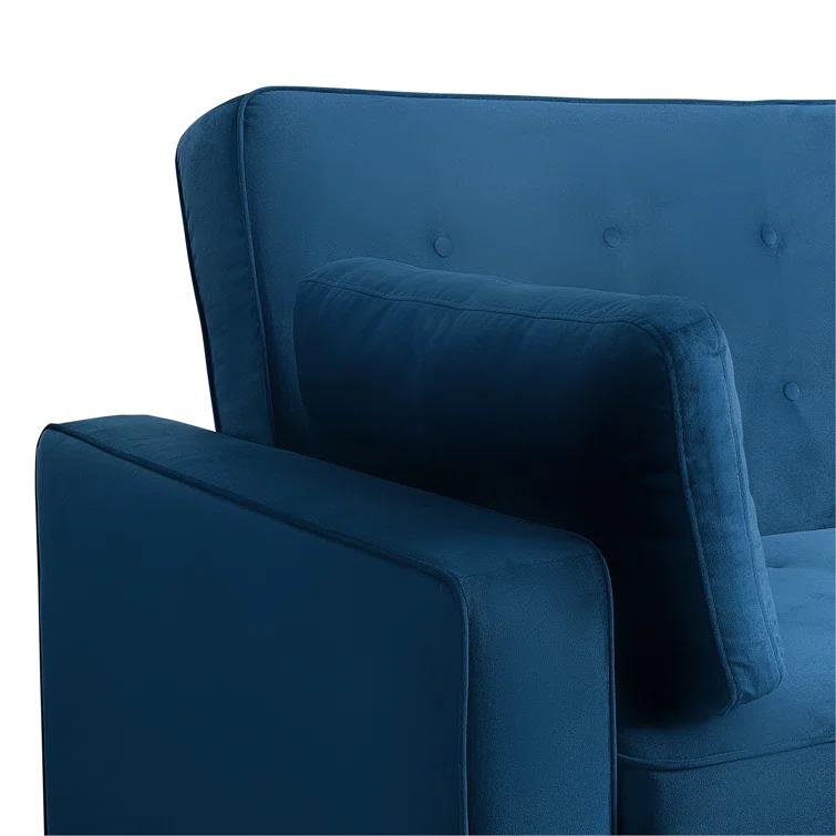 Serta Monroe 72.6" Queen Square Arm Tufted Back Convertible Sleeper Sofa with Cushions