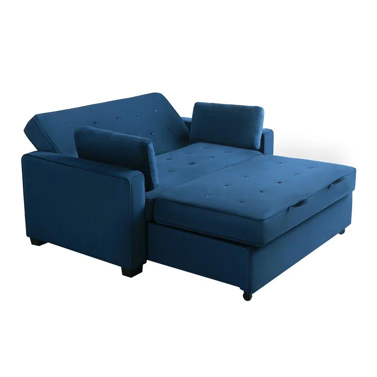 Serta Monroe 72.6" Queen Square Arm Tufted Back Convertible Sleeper Sofa with Cushions