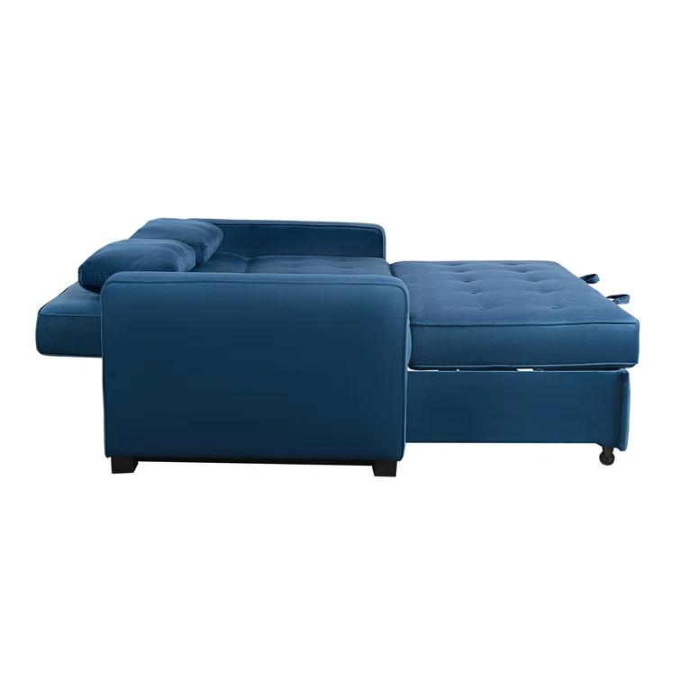 Serta Monroe 72.6" Queen Square Arm Tufted Back Convertible Sleeper Sofa with Cushions