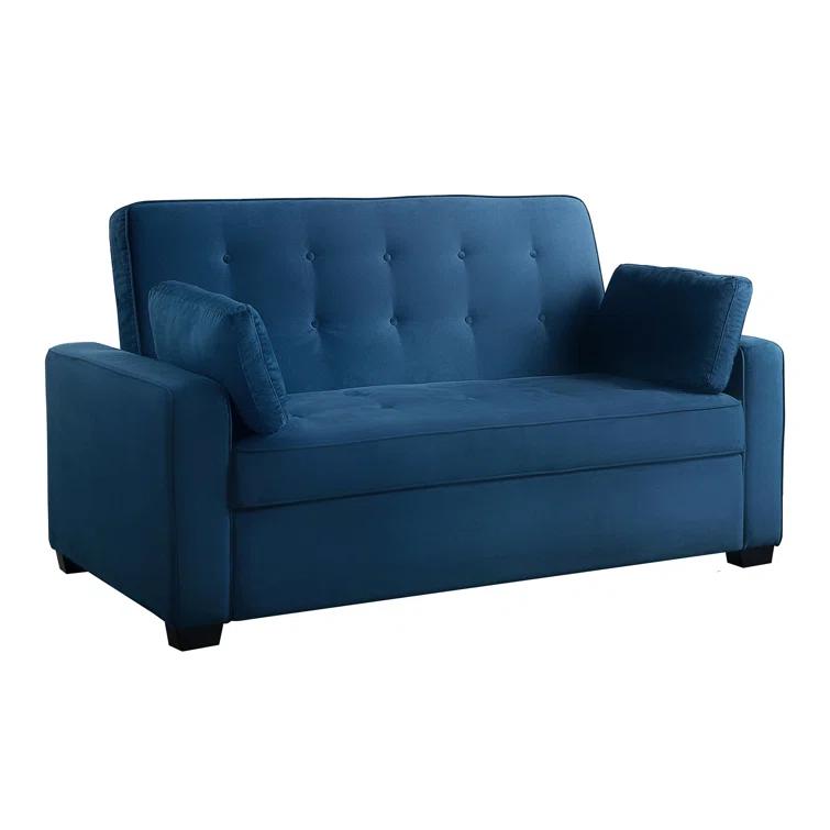 Serta Monroe 72.6" Queen Square Arm Tufted Back Convertible Sleeper Sofa with Cushions
