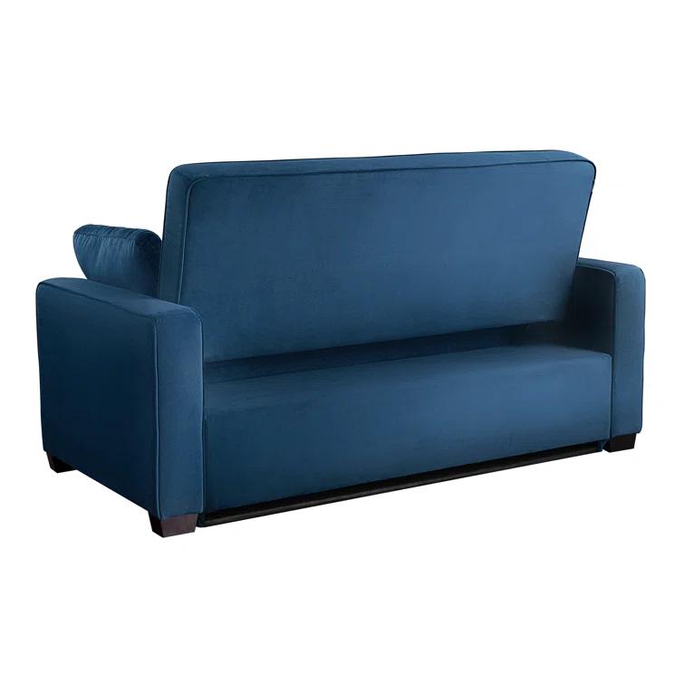 Serta Monroe 72.6" Queen Square Arm Tufted Back Convertible Sleeper Sofa with Cushions