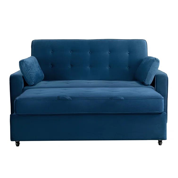 Serta Monroe 72.6" Queen Square Arm Tufted Back Convertible Sleeper Sofa with Cushions